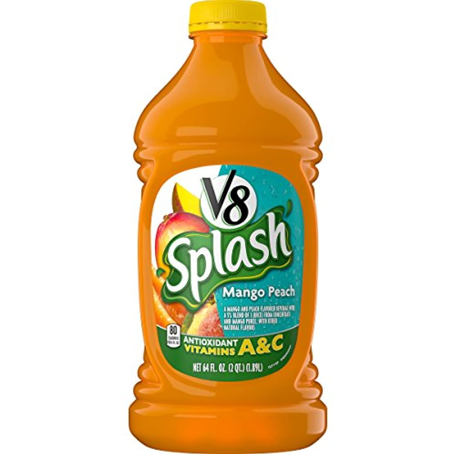 V8 Splash, Mango Peach, 64 Ounce (Pack Of 4)