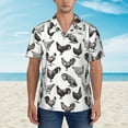 thumbnail image 2 of Sikiie Funny Chicken Print Men's Hawaiian Shirt, Summer Beach Button Pocket Short Sleeve T-Shirt,Large, 2 of 7