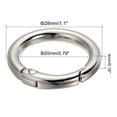 thumbnail image 2 of Unique Bargains Silver Tone Zinc Alloy Spring Gate O Ring Snap Clip Buckle, 10 Pack, 2 of 5