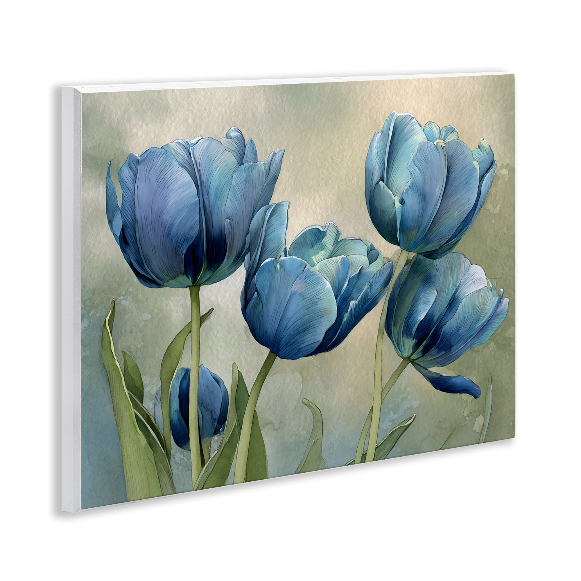 Stupell Industries Drawn Blue Tulip Flowers Wall Plaque Art, design by Franklyn Gregory