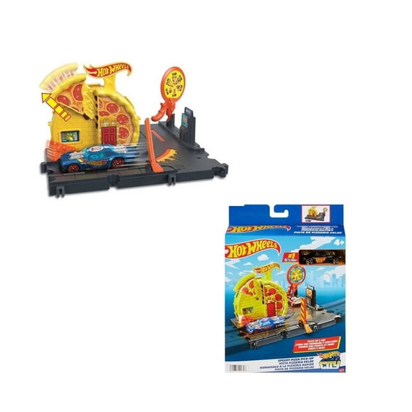 Pista de Juguete Hot Wheels City Pizzería Veloz