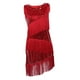 thumbnail image 4 of Vestido de baile para mujer, vestido latino de lentejuelas, vestidos de lentejuelas de los años 20, ropa de baile, vestido con borlas, vestid rojo, 4 of 8