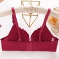 thumbnail image 4 of Gymayou Women Plus Size Thin Cup Underwire Bra Sexy Floral Lace Full Coverage Underarm Smoothing Lingerie Adjustable Straps Wine 42, 4 of 9