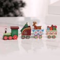 thumbnail image 3 of Adornos navideños Tren de madera de cuatro secciones Montaje DIY Decoración de ventana de escritorio Regalo del Día del Niño, 3 of 6
