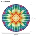 thumbnail image 6 of Rainbow Tie Dye Mandala Pattern Round Tablecloth 60"x60",Wrinkle Wipeable Table Cloth for Kitchen Dining Room Picnic Patio Party, 6 of 6