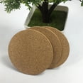 thumbnail image 4 of Cork Coasters Desktop Non-slip Round Coasters Cork Heat Insulating Mat Tea Coasters Log Wind Cutlery Mat Kitchen Table Supplies (1C), 4 of 7