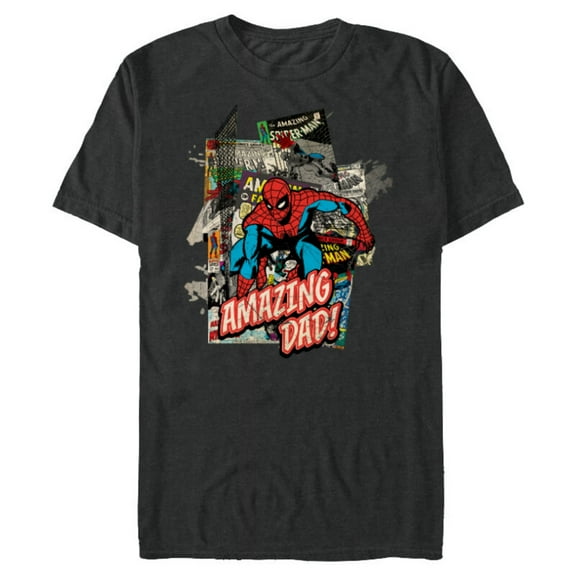 Marvel Spider-Man Amazing Dad Father's Day - Short Sleeve Blended T-Shirt for Adults - Customized-Dark Heather