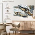thumbnail image 5 of Elephant Stock Space Giant Wall Art - Horizontal Multi Panel Canvas - Living Room Wall Decor - Abstract Multi Panel - Gold And Blue Decor By Eva Watts - 68" x 42", 5 of 8