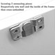 thumbnail image 4 of Flush Concealed Mount Bracket, 12pcs Stainless Steel headboard Brackets Interlocking Fittings, 4 of 5