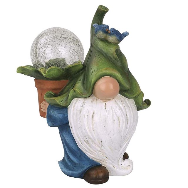 Injueey Estatua de gnomo, simulación de resina, duradera, resistente a la corrosión, ligera, adorno sin rostro, artesanía, figurita de Decoración del hogar 27x15x12 cm 1