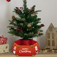 thumbnail image 5 of Cinvoph 32" Christmas Tree Base Foot Covers Tree Skirt Ornaments Decorative Storage Box With Bow Merry Christmas for Xmas Tree Decoration, B, 5 of 6