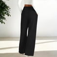 thumbnail image 6 of Women's High Waisted Jeans, Straight Leg Elastic Waist Pull On Jeans, Stretchy Relaxed Fit Denim Pants with Pockets, Fashion Casual Jeans for Daily Wear Black L, 6 of 8