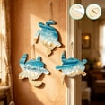 thumbnail image 5 of Summer Coastal Wall Decor,12" Round Beach Blue Wall Art Sea Turtle Surfboard Seahorse Starfish Seashell Wall Hanging,Conches Crabs Sea Life Decor for Bedroom Home, 5 of 7