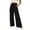 Black, variant on WIZUTIZ Women's Jogger Pants Elastic Waist Drawstring Ankle Cuff Side Pockets Full Length Casual Trousers Soft Brushed Adjustable Fit Comfy