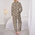 thumbnail image 3 of Bingfone Womens Pajama Sets Raccoon Print,Long Sleeve Loungewear Pajamas Set-Small, 3 of 8