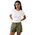 thumbnail image 5 of Bermuda Shorts for Women Summer Cargo Shorts Mid Rise Mini Length with Pockets and Belt Loops Hiking Travel Clothes, S, 5 of 6