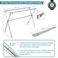 thumbnail image 4 of Susuzi 79 Inches Clothes Drying Rack, Stainless Steel Garment Rack Adjustable and Foldable Laundry Drying Rack, 4 of 12