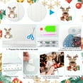 thumbnail image 4 of 10pcs Christmas Diamond Painting Kit with Pendants Penguin, Snowman and Snow House DIY 5D Sparkling Picture Frame Pendants Suitable for Christmas Tree, Home and Party Decorations or Gifts, 4 of 7