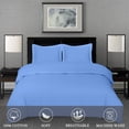 Ruvanti Sky Blue Duvet Cover King Size Soft Egyptian Cotton Duvet Cover Set 3 Pieces with