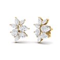 thumbnail image 3 of Mooneye 3.9 Ctw Pear Moissanite Diamond 925 Sterling Silver Gold Vermeil Women Wedding Stud Earrings, 3 of 4