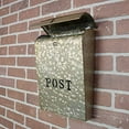 thumbnail image 5 of NACH Emily Vintage Wall Mounted Locking Mailbox, Easy Install Metal Mailbox Wall Mount, Decorative Mail Box, Rustic Mailboxes for Outside, 10.6 x 3.93 x 13.9 Inches, Rustic Gold, FZ-M1000G, 5 of 5