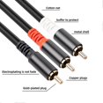 thumbnail image 2 of Y2H 3704 3m RCA Male to Dual RCA Male Y-shape Splitter Cable Audio x8p Connection Cord for Mixer Amp, 2 of 5