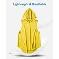 thumbnail image 3 of Y.F.H sunbest Men's Yellow Gym Hoodie Tank Top Workout Muscle Sleeveless Shirts for Fitness Training Dry Fit Lightweight,XL, 3 of 5