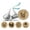 Beige (Burlap), variant on Darling Souvenir chocolate Candy Labels Quinceanera 16 Birthday Stickers 190 Pcs DIY-Black & Gold