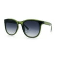 thumbnail image 5 of Unique Curved Inset Lens Horn Rim Plastic Retro Hipster Sunglasses Green - Smoke, 5 of 8