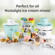 Nostalgia 4-Quart Electric Parlor-Style Ice Cream Maker, Aqua