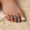 thumbnail image 6 of GKNET 6PCS Fashion Jewelery Adjustable Foot Ring Metal Open Ring Women Accessories-Silver D, 6 of 9