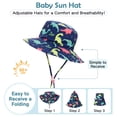 thumbnail image 3 of American Trends UPF 50+ Baby Boy Sun Hat Sun Protective Cute Wide Brim Summer Kids Beach Bucket Hats Toddler Sun Hats for Girl Navy Dinosaur M, 3 of 6