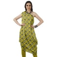 thumbnail image 2 of Moomaya Robe Kurti Sans Manches à une Épaule Imprimée pour Femmes, Vêtement de Créateur Boho pour Fête, 2 of 7