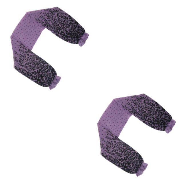 kurtrusly Boléro en Chiffon à Manches Longues Tendance pour Femmes Fleur Violette 2ensemble