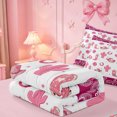 thumbnail image 5 of meiyoeat Pink Cowboy Paisley Zipper Twin Comforter Sets with Fitted Sheet and 2 Pillowcases,Girly Western Pattern Zipper Bedding Set For Girl,Reversible,4-Piece, 5 of 7