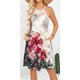 thumbnail image 3 of ZHAOCHENG Vestido informal de verano para mujer, estilo halter, de crochet, con aberturas, corte en A, estilo bohemio, con estampado floral y bolsillos, 3 of 5