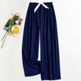 thumbnail image 2 of Women's Fleece Pants Casual Cute Fluffy Soft Loose Pants Winter Funny Plush Warm Bottoms Navy Free, 2 of 4