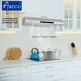 thumbnail image 5 of Awoco 42" Super Slim Under Cabinet 6-Electronic Buttons Stainless Steel Range Hood, 5 of 6