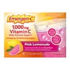 Emergen-C 1000Mg Vitamin C Powder, with Antioxidants, B Vitamins and Electrolytes for Immune Support, Caffeine Free Vitamin C Supplement Fizzy Drink Mix, Pink Lemonade Flavor - 30 Ctt/1 Month Supply