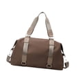 thumbnail image 4 of Bolsa de viaje elegante para artículos de aseo, bolsa de gimnasio para mujer, ideal para actividades al aire libre y fines de semana. Caqui, 4 of 7