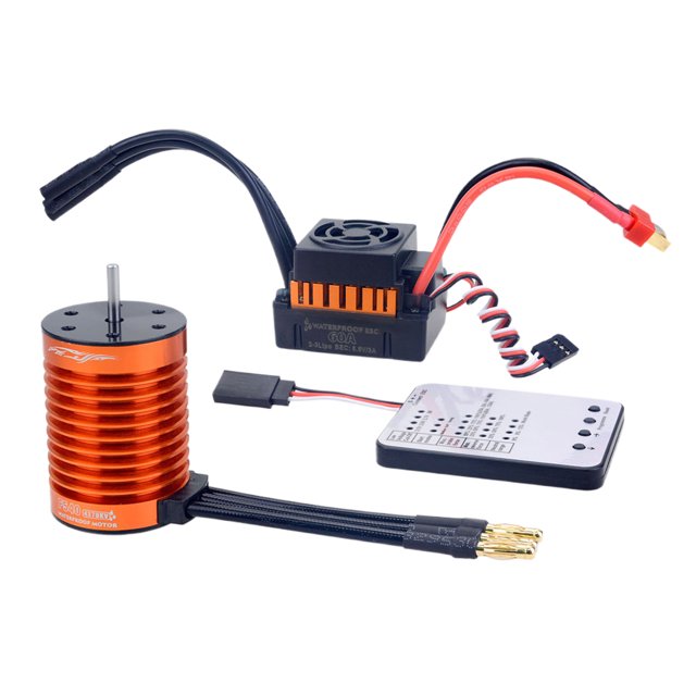 Motor sin escobillas F540 3300KV 4370KV con conjunto combinado ESC 60A para coche y camión a control remoto 1/10
