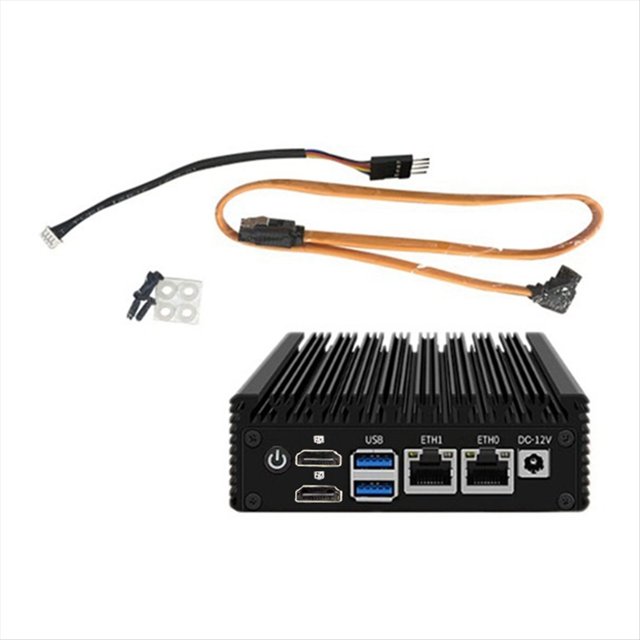 N3700 Mini PC 6W Dual Gigabit Mini Host Quad Core de Cuatro Hilos X86 para el Enrutador de Ordenador BRICOLAJE EE. UU. Plug