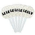 thumbnail image 1 of Lesly Cupcake Picks Toppers - Set of 6 - Mutlicolored Speckles, 1 of 1
