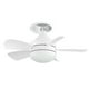 thumbnail image 5 of Ventilador de techo con luz LED de 10,9 pulgadas, pequeño ventilador de techo para sala de estar y comedor, 5 of 8