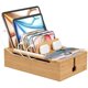 thumbnail image 1 of wonima44 Bamboo Charging Station, Electronic Devices Organizer for Multiple Devices Charger Such As Cell Phone, Tablet, Watch and More, Natural, (No USB Charger and Cables), 1 of 1