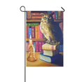 thumbnail image 1 of Bandera de jardín ABPHQTO Búho de Acuarela sobre Libros 30x45 cm, 1 of 1