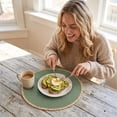 thumbnail image 5 of Braided Round Placemats 15 Inch Woven Table Mats Non- Washable Thin Edge Place Mats for Kitchen Dining Table Decor - Heat Resistant Placemats for Dining Outdoors Parties Use, 5 of 7