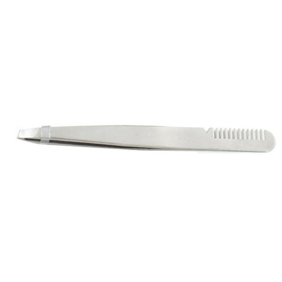 Pinza para Cejas, Pinza de Punta inclinada de Acero Inoxidable Con Peine, Herramienta de Maquillaje Portátil Liviana para Salón de Belleza, Mujeres