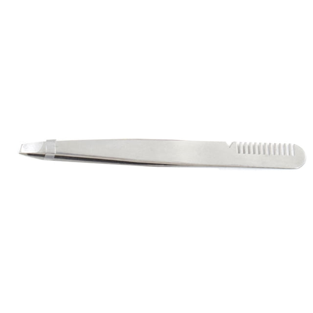 Pinzas Para Cejas, Pinzas De Punta Inclinada De Acero Inoxidable Con Peine, Herramienta De Maquillaje Portátil Liviana Para Salón De Belleza, Mujeres