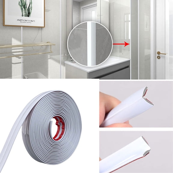 1 Roll PVC Self-Adhesive- Wall Corner Molding Trim Tape Waterproof Sealing Strip Tile Beauty Seam Sticker Table Edge Protector